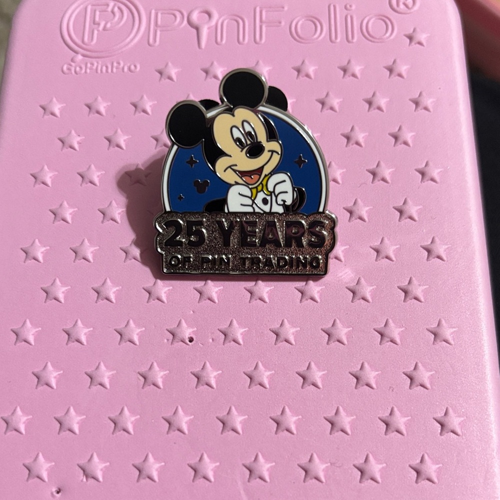 Disney Mickey Mouse 25 Years Pin - Black, Blue, Silver